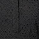  1950s Black Eyelet Collared Swing Dress