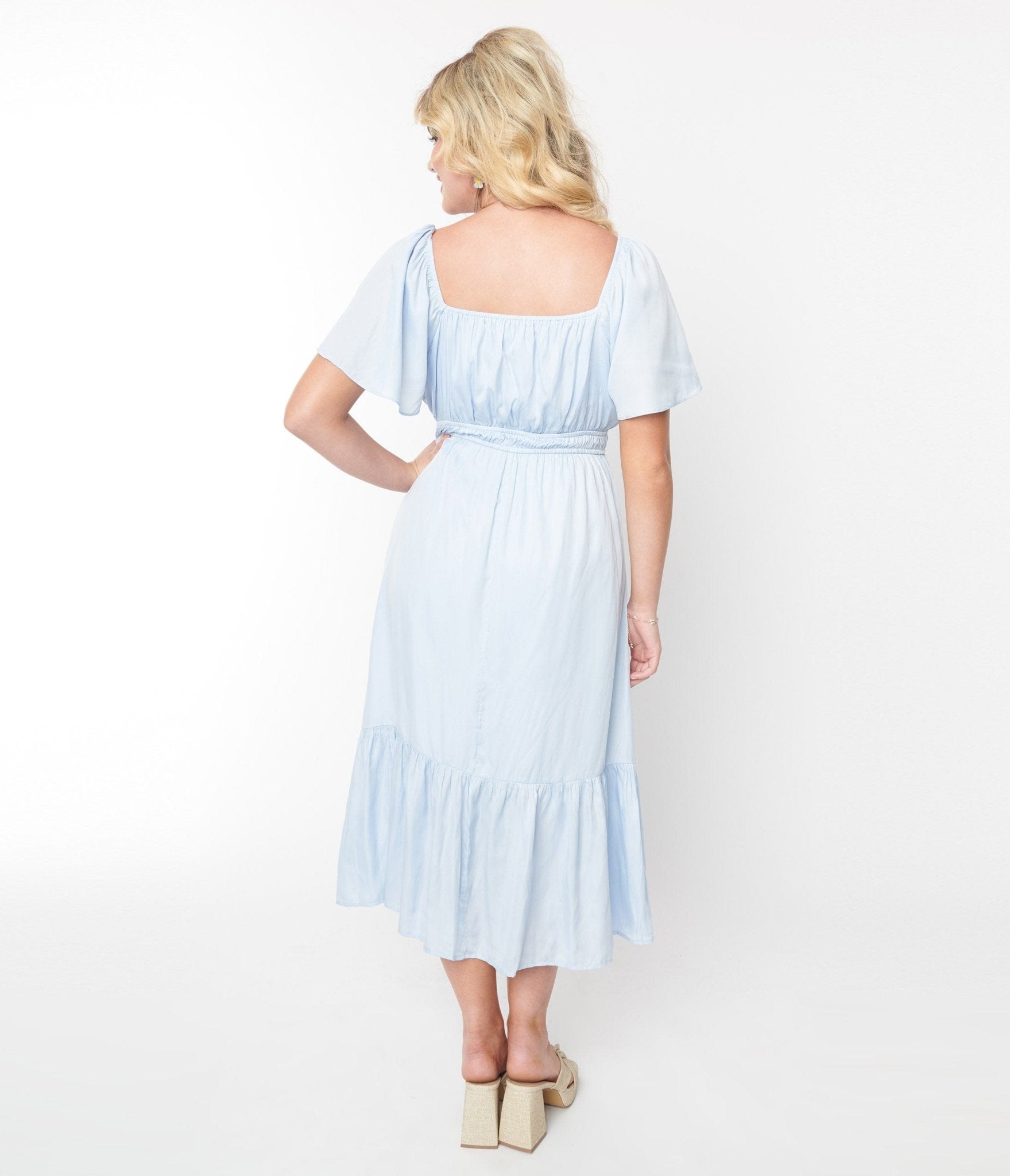  Baby Blue Princess Midi Dress