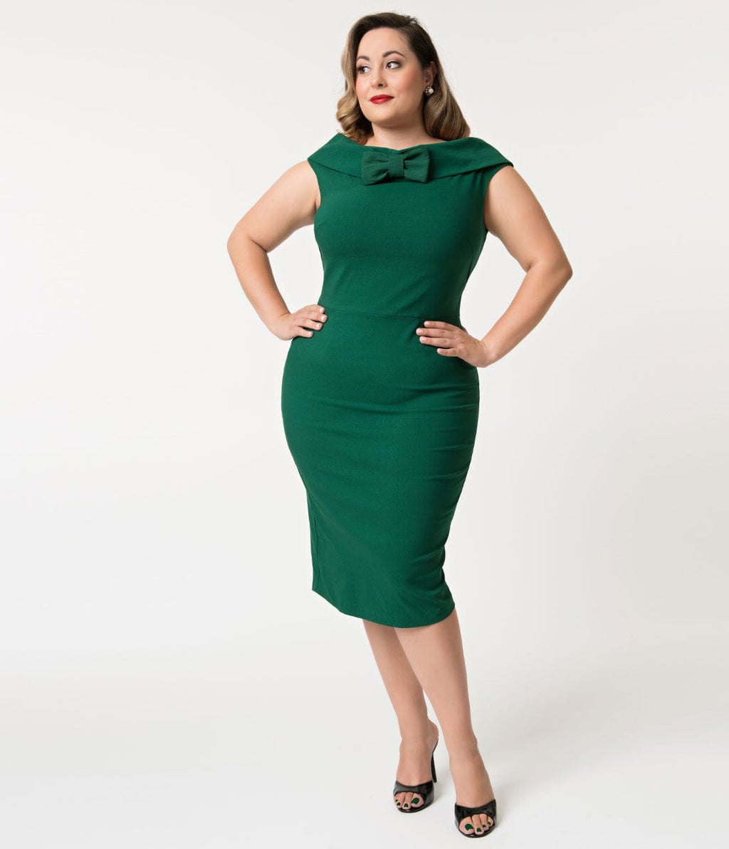  Barbie™ X Unique Vintage 1960s Style Green Sheath Dress