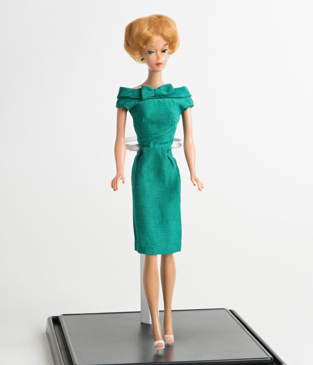  Barbie™ X Unique Vintage 1960s Style Green Sheath Dress