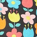  Black & Multicolor Floral Fit & Flare Dress