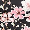  Black & Pink Cherry Blossom Swing Dress