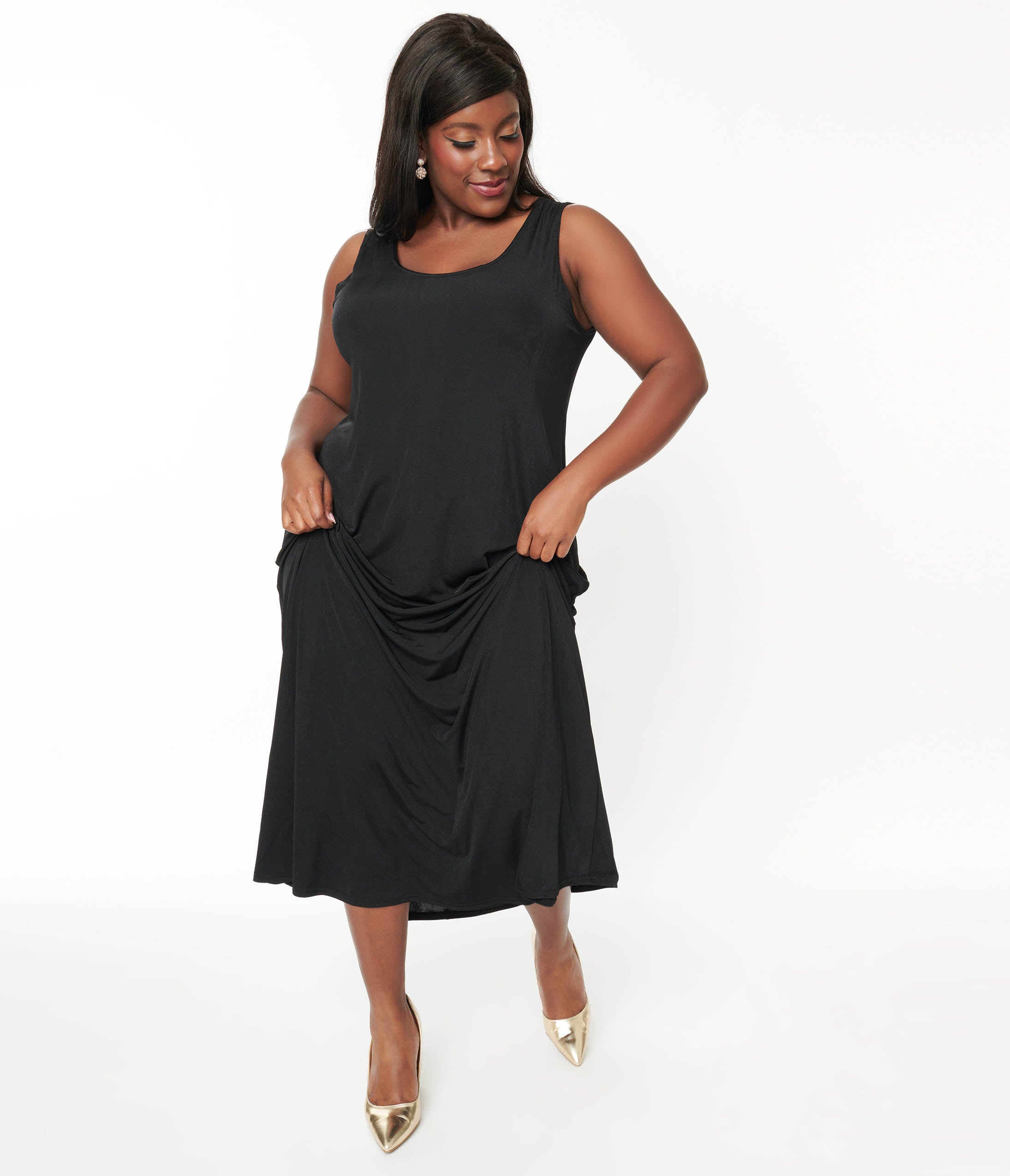  Black Slip Maxi Dress