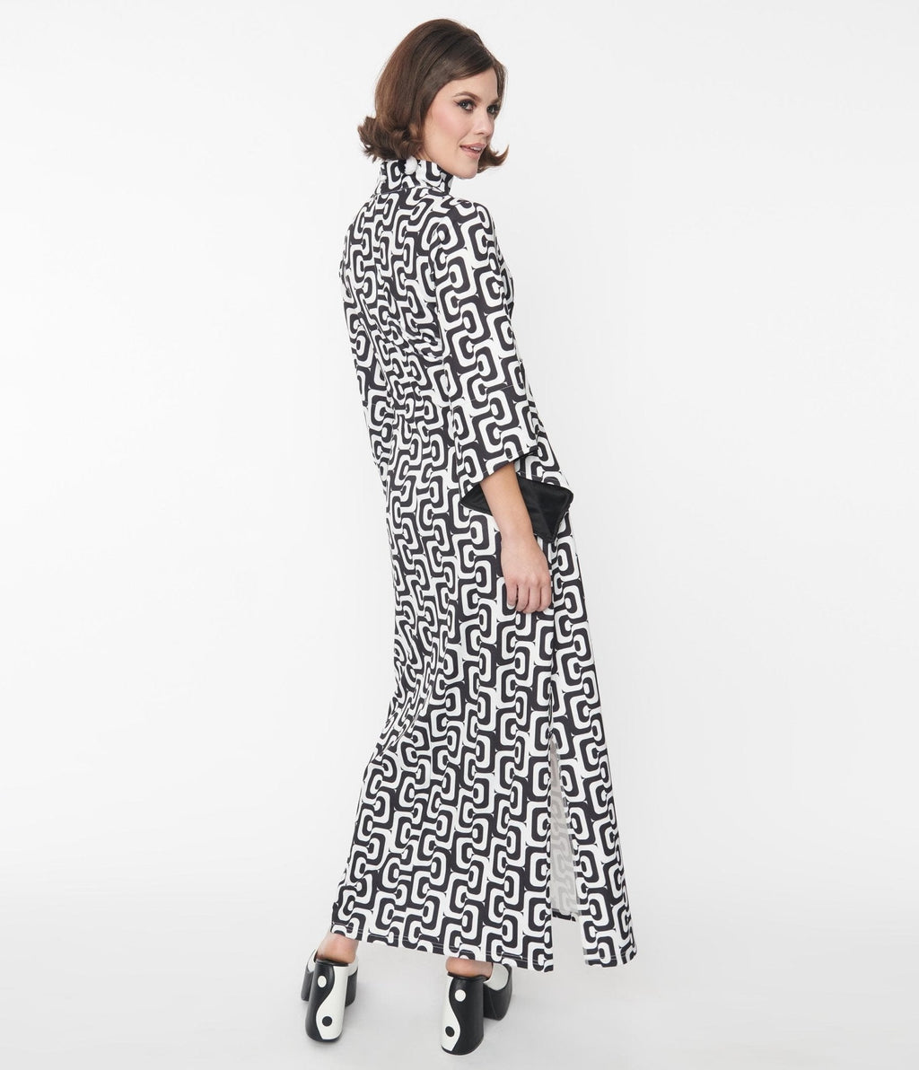  Black & White Mod About You Maxi Dress