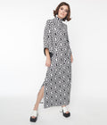  Black & White Mod About You Maxi Dress