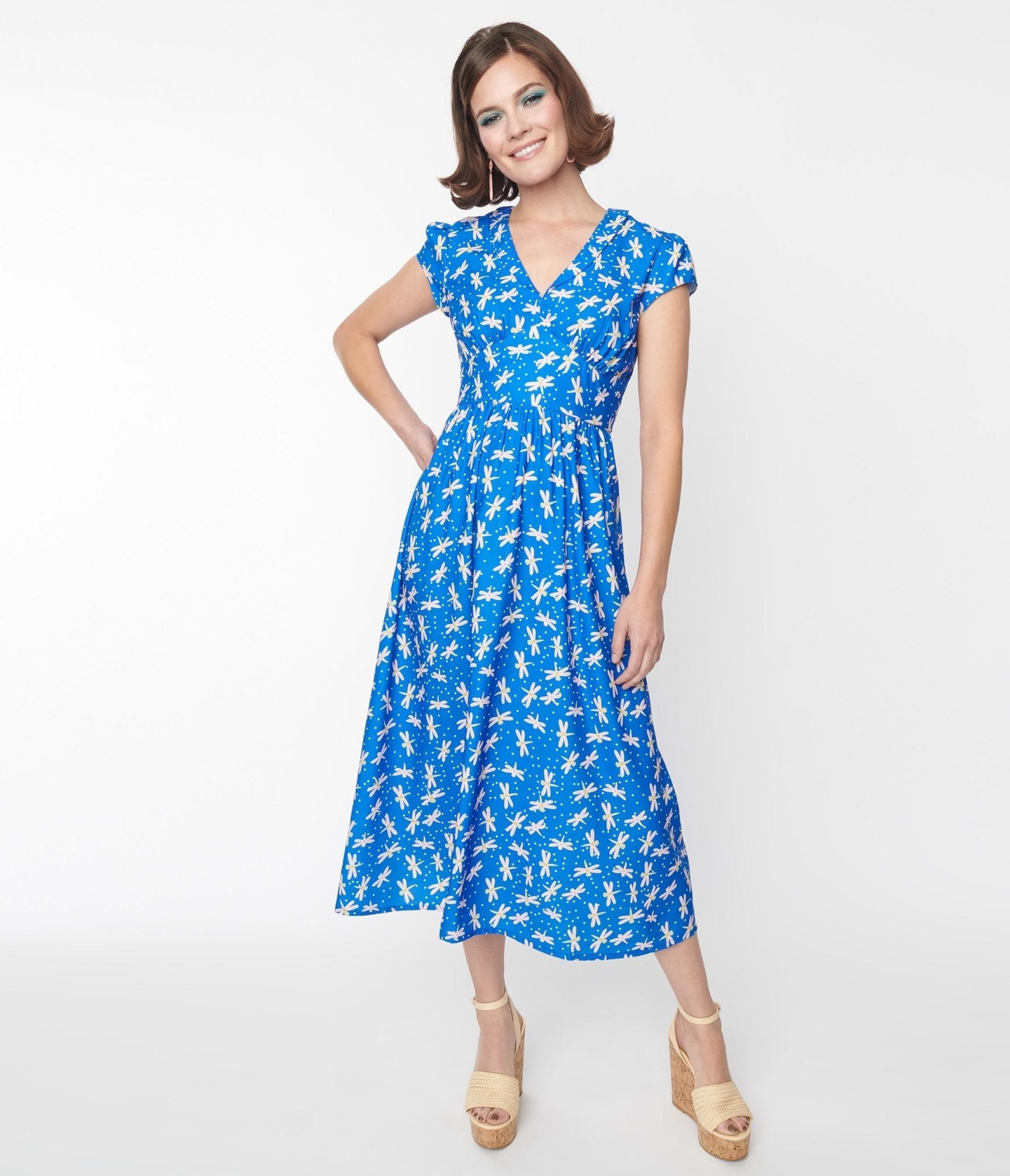  Blue Dragonfly Heather Midi Dress