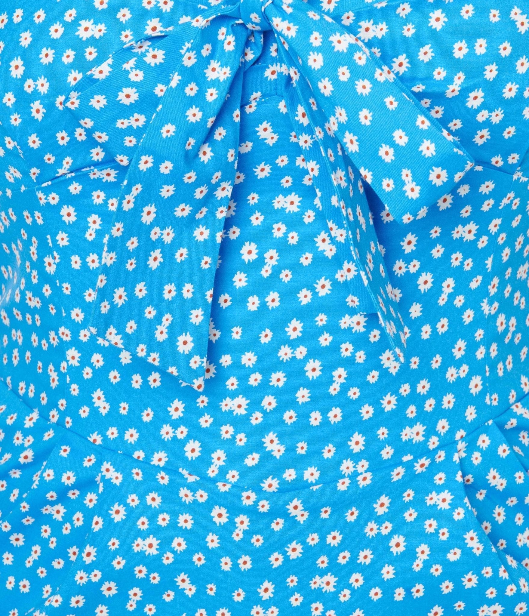  Blue & White Floral Wiggle Dress