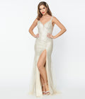  Champagne Beaded Deco Harlow Wedding Dress