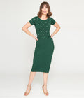  Collectif Green Knit Wiggle Dress