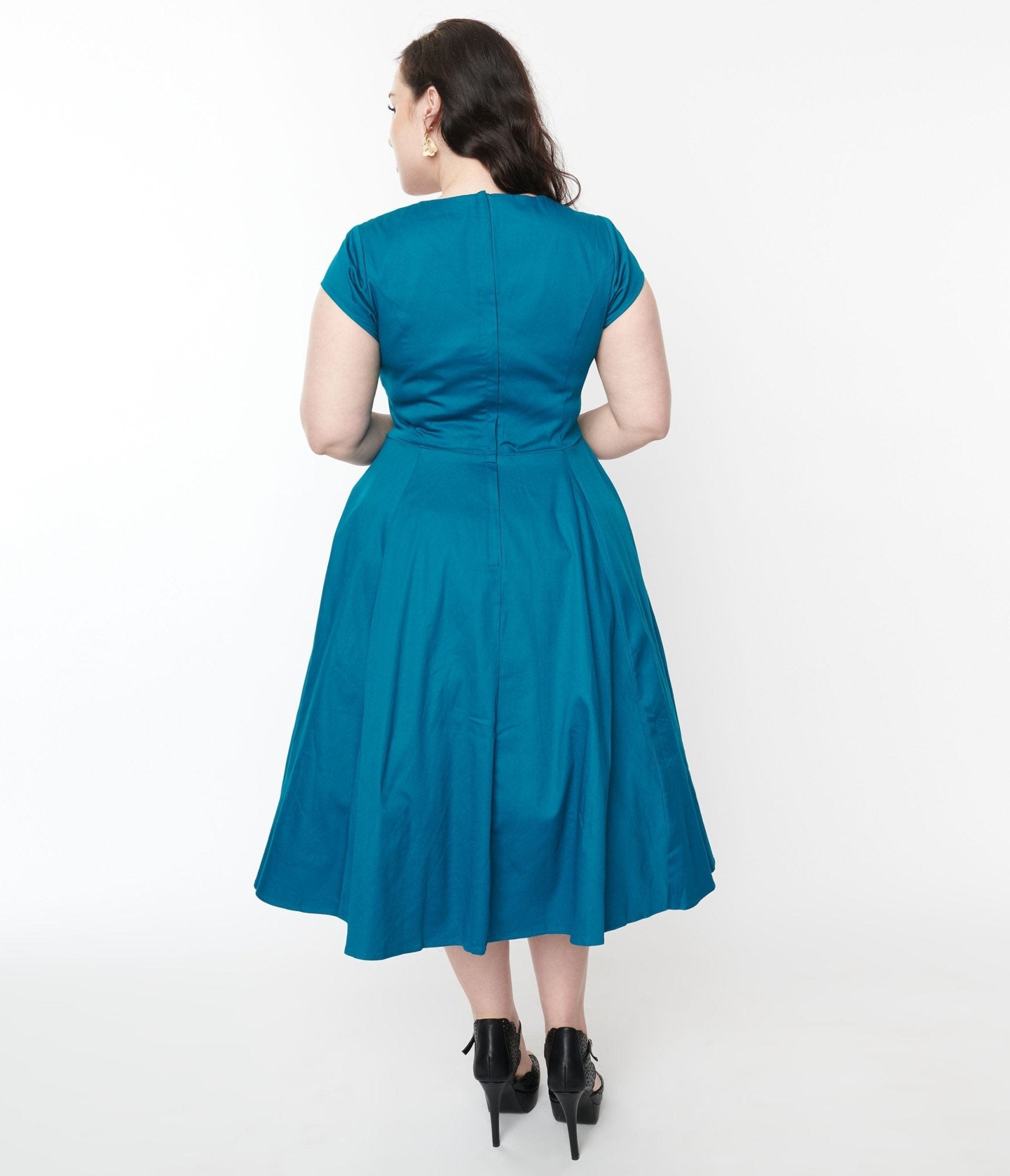  Collectif Teal Nell Swing Dress