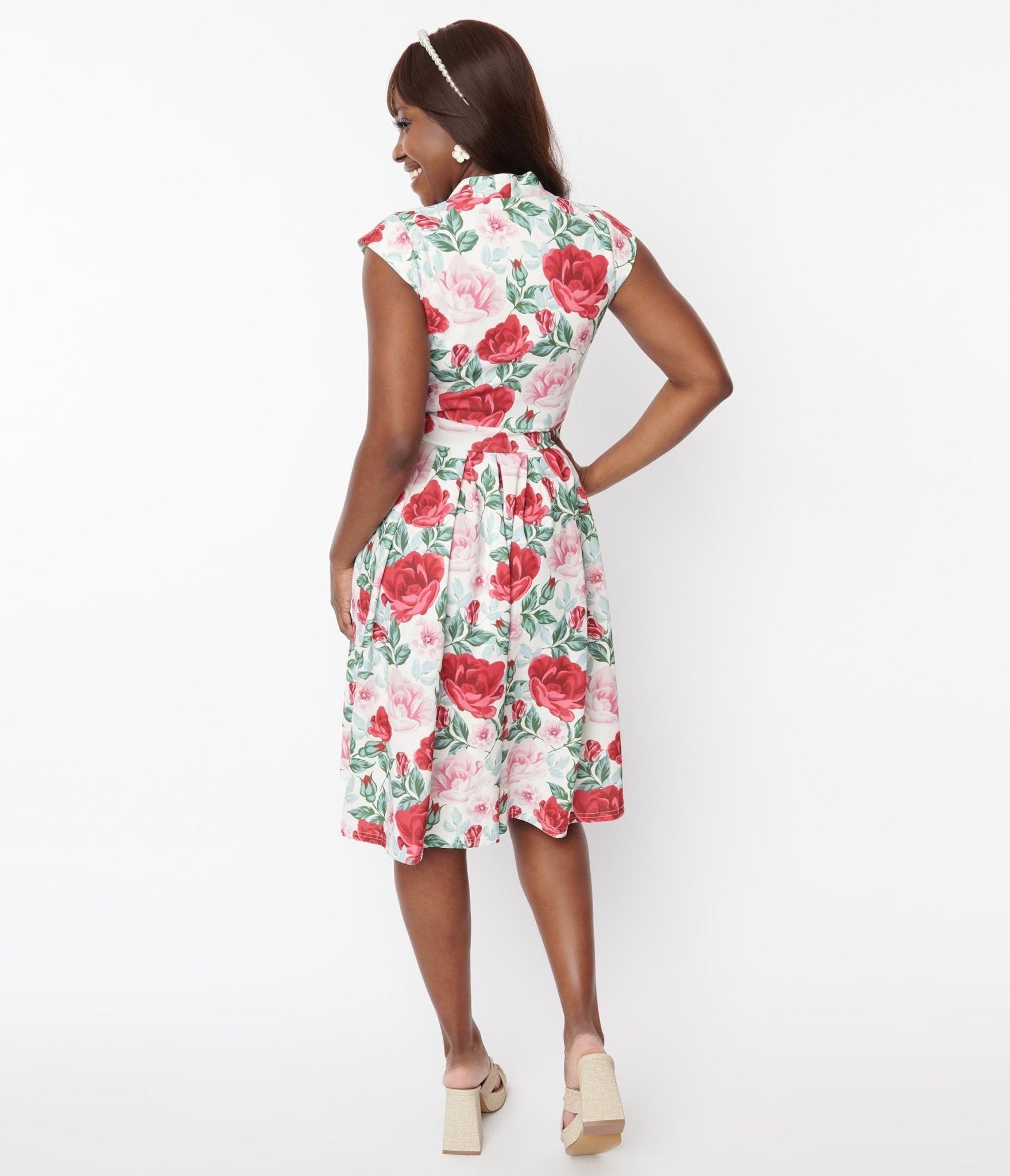 Cream & Roses Eva Swing Dress
