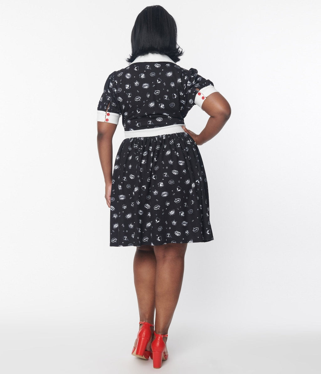  Felix The Cat X Unique Vintage Felix Comic Flare Dress