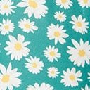  Green & White Daisy Midi Dress