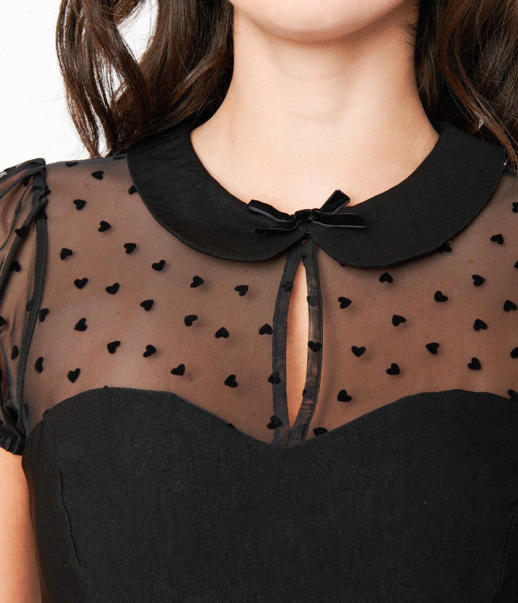  Hell Bunny Black Columbina Fit & Flare Dress
