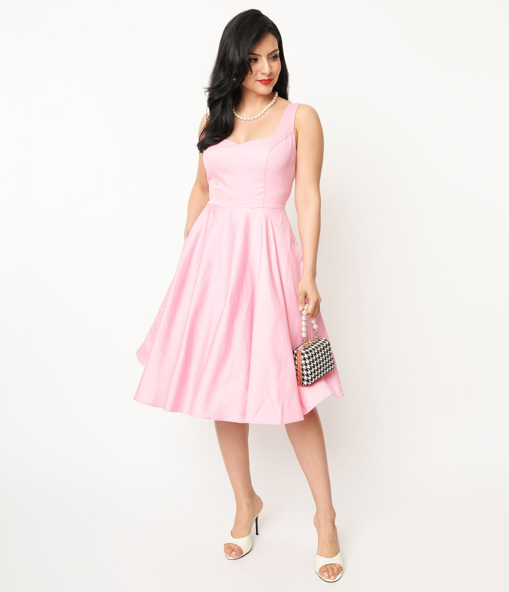  Hell Bunny Pink Heidi Swing Dress