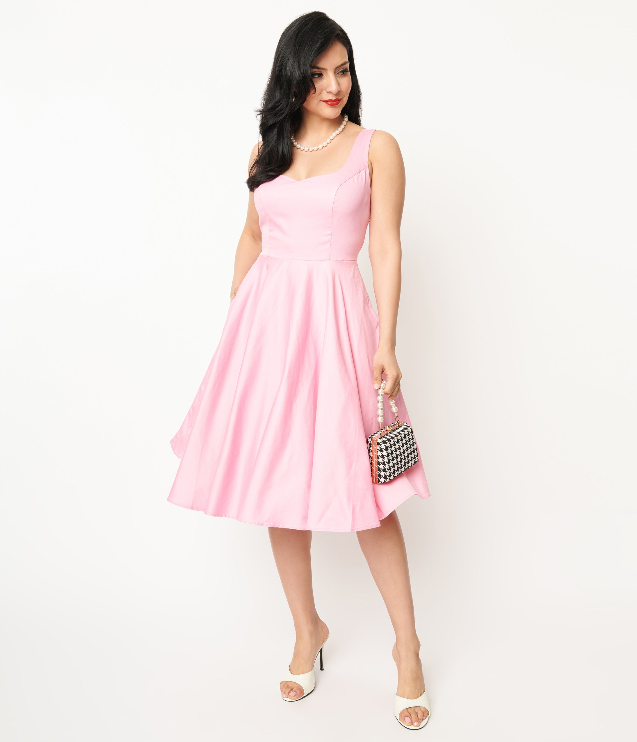  Hell Bunny Pink Heidi Swing Dress