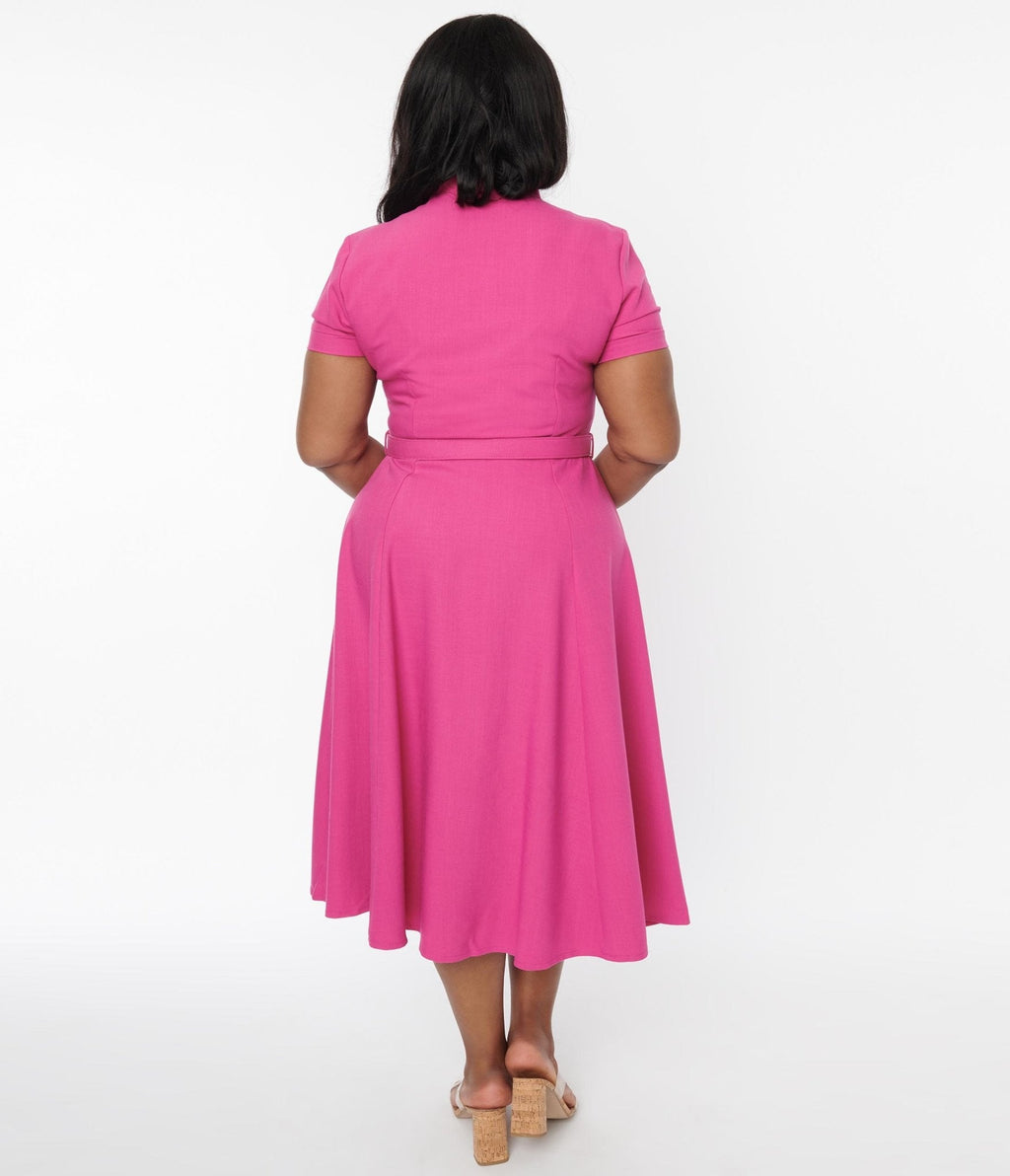  Hot Pink Bonnie Swing Dress