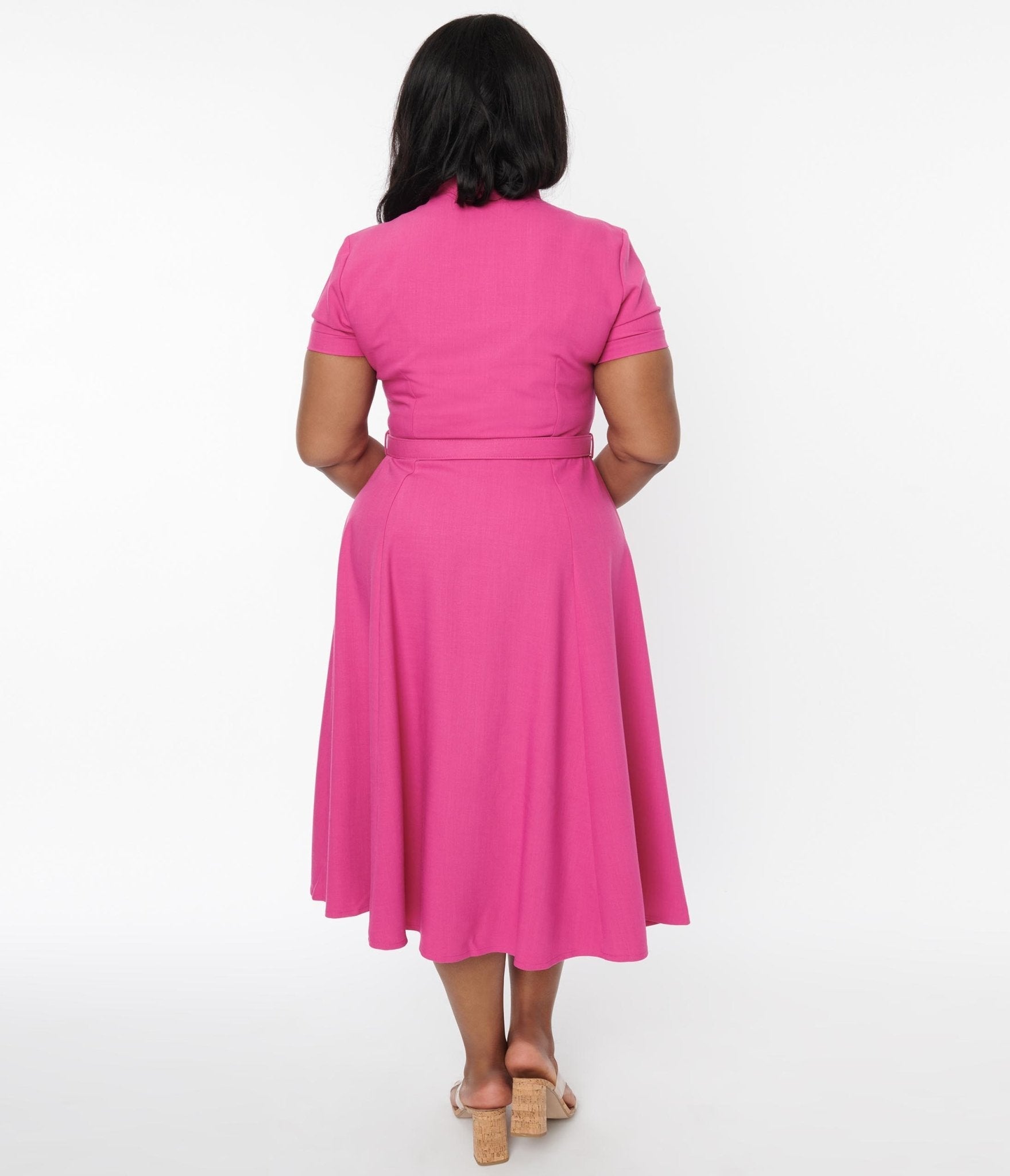  Hot Pink Bonnie Swing Dress