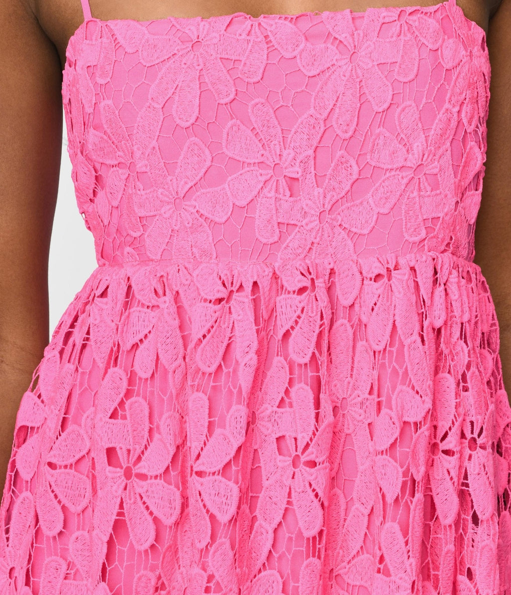  Hot Pink Floral Tiana Maxi Dress
