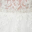  Ivory Floral Lace & Tulle Wedding Ball Gown