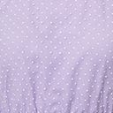  Lavender & White Pin Dot Mesh Overlay Midi Dress