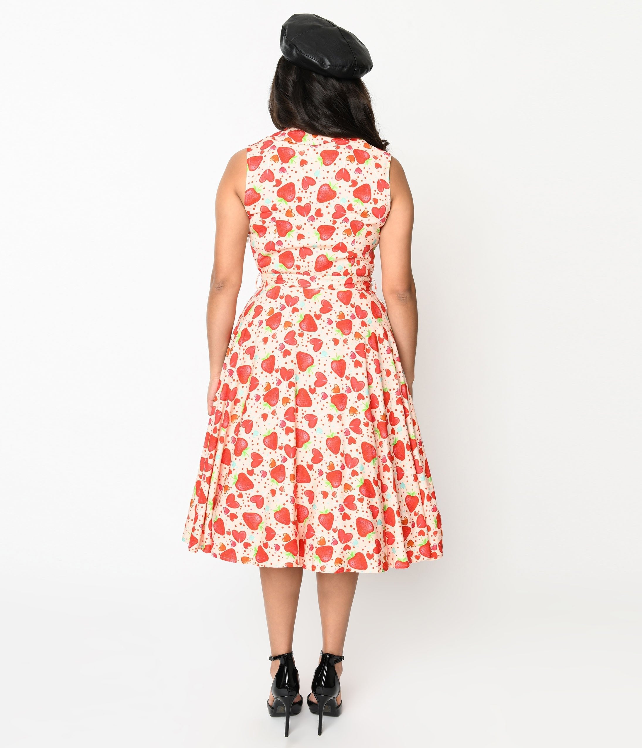  Light Pink Strawberry Love Swing Dress
