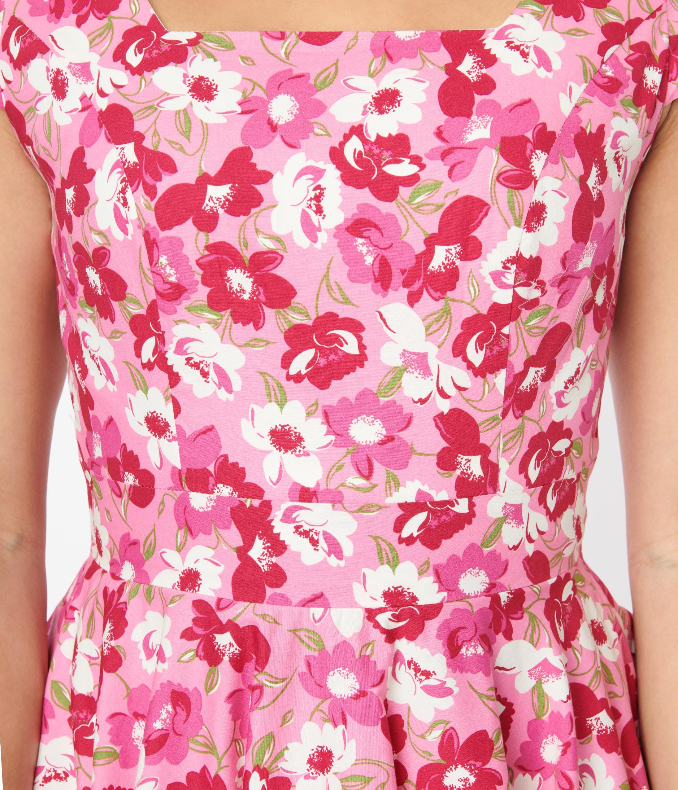  Magnolia Place Pink Floral Anna Swing Dress