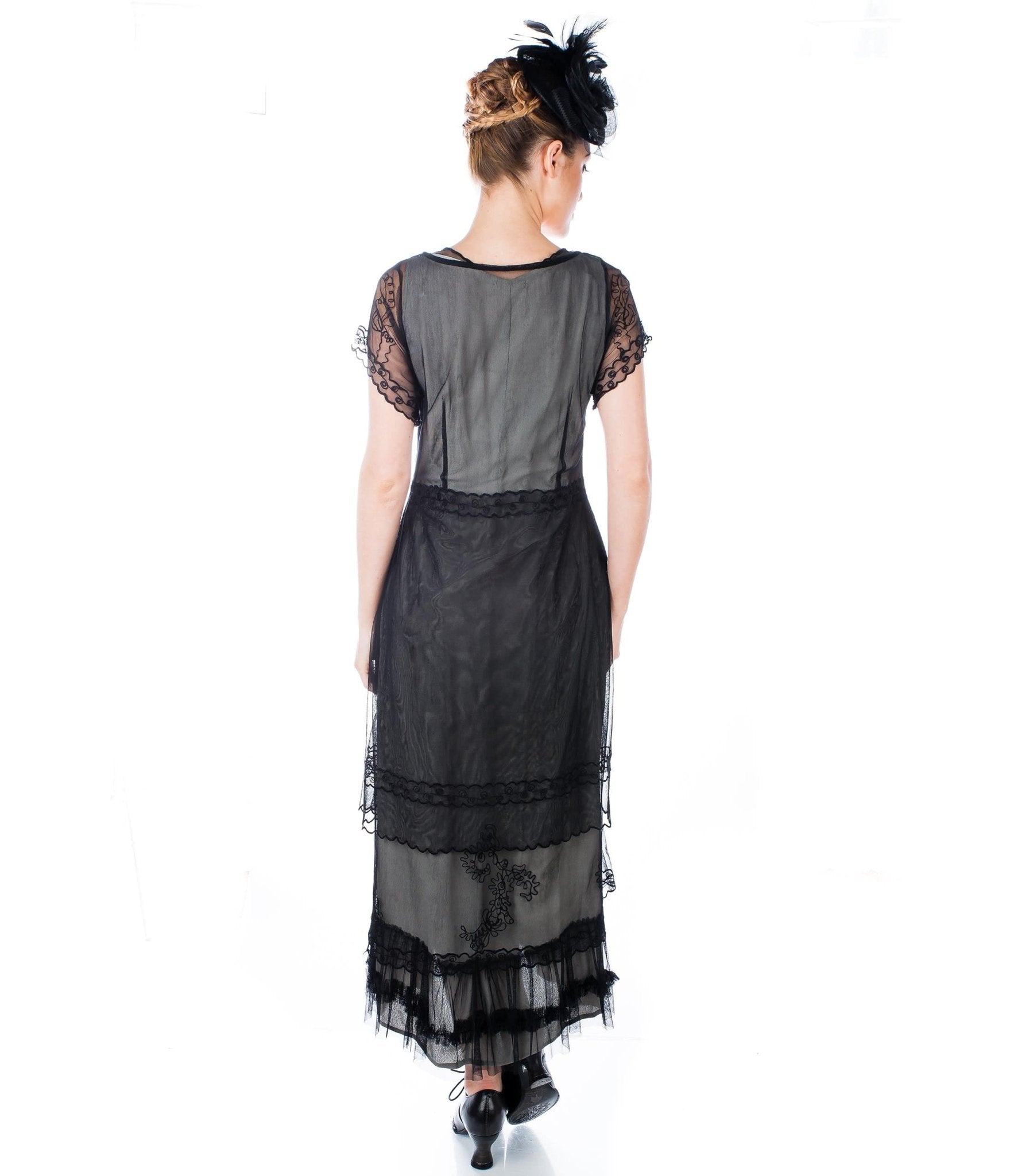  Nataya 1920s Style Black Flapper Dress