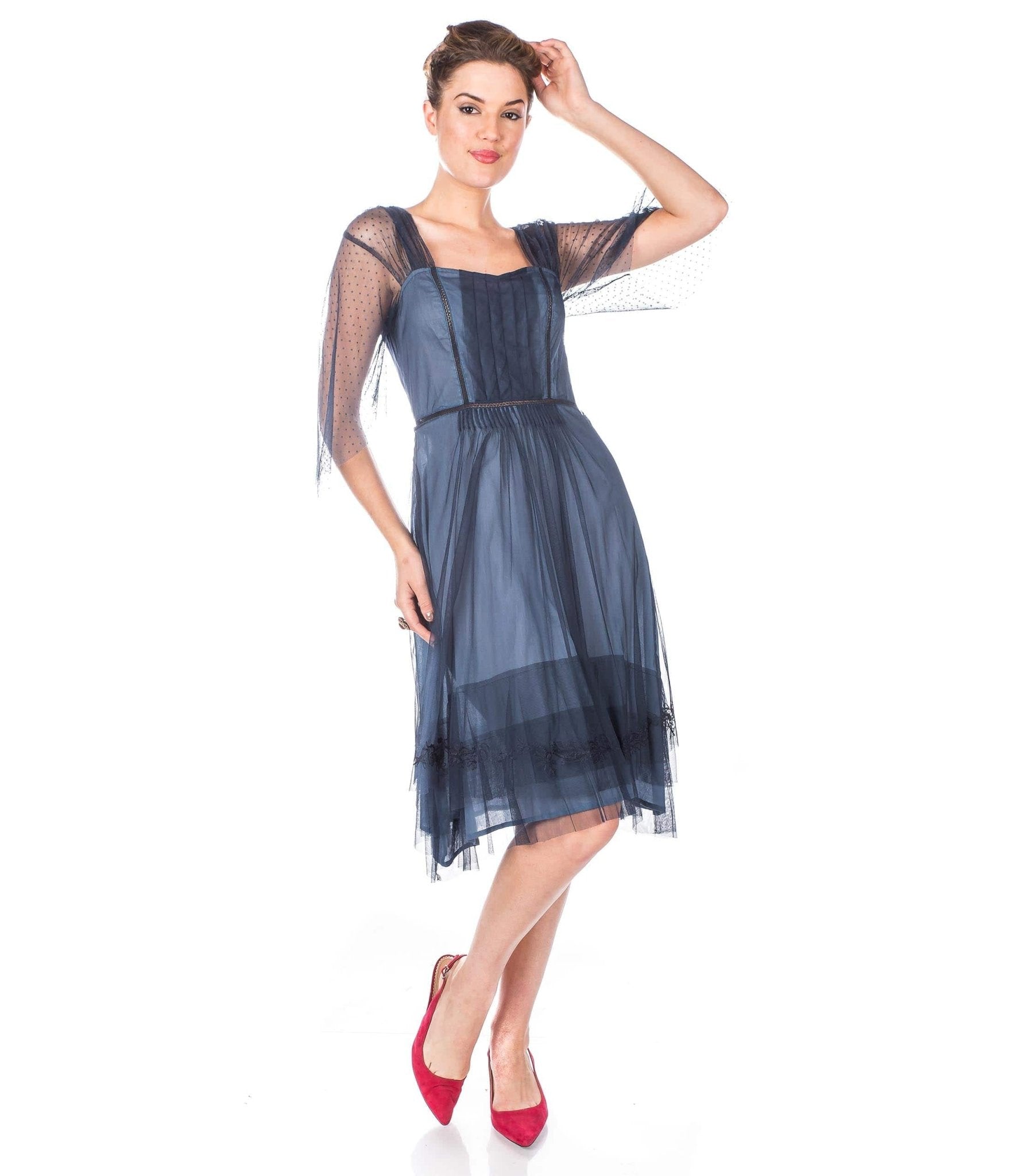  Nataya Indigo Vintage Style Flapper Dress