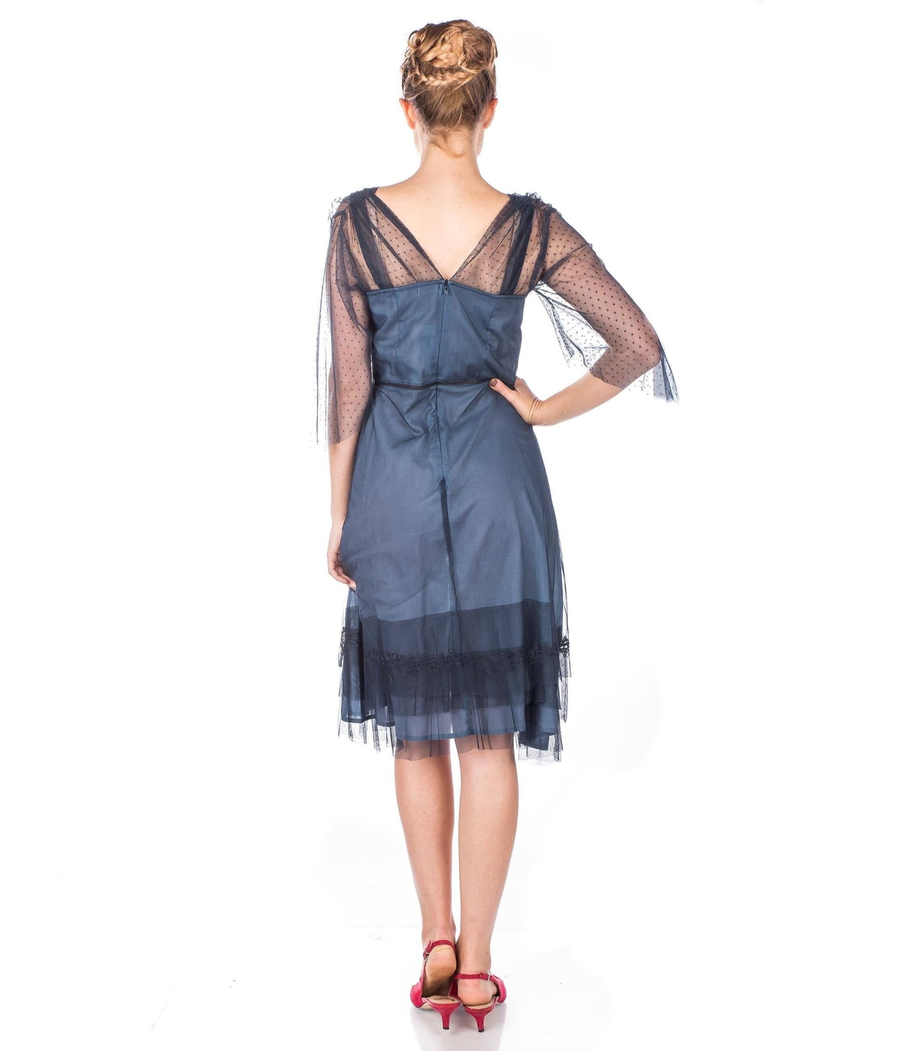  Nataya Indigo Vintage Style Flapper Dress