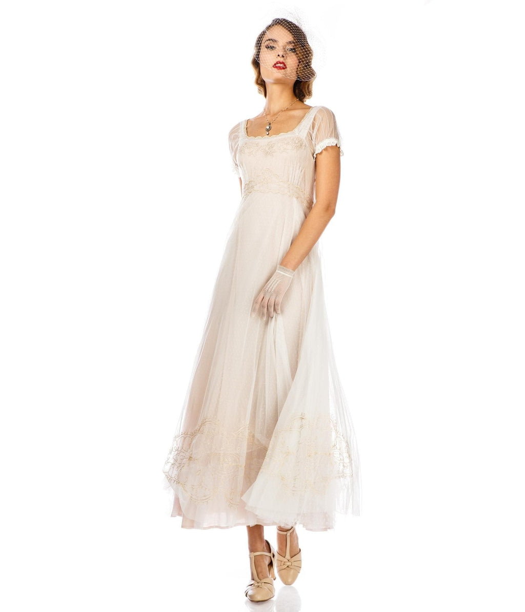 Nataya Ivory Vintage Style Regency Wedding Dress