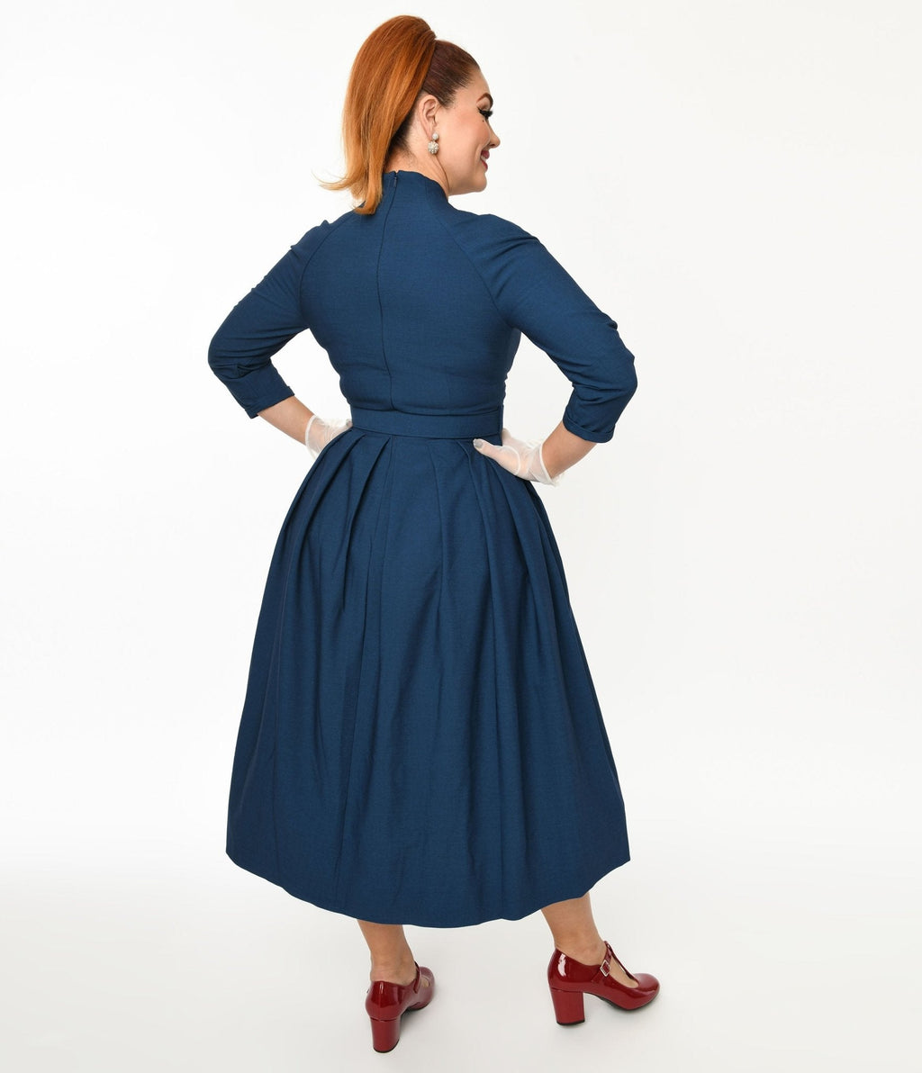  Navy Catherine Midi Dress