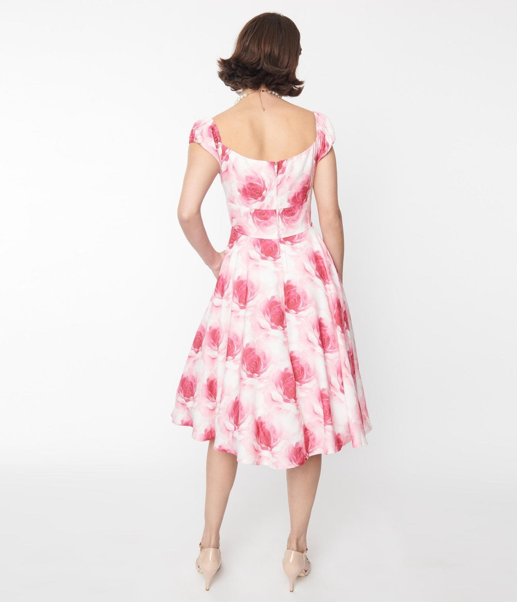  Pink Roses Sophia Swing Dress
