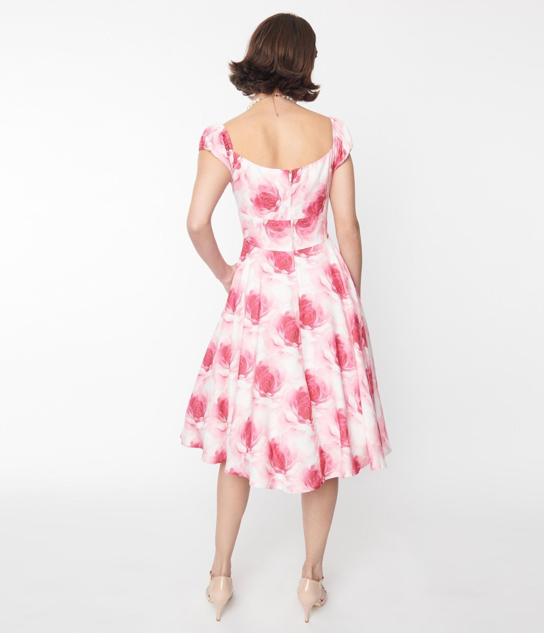  Pink Roses Sophia Swing Dress
