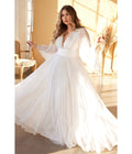  Cinderella Divine Plus Size White Pleated Bridal Dress