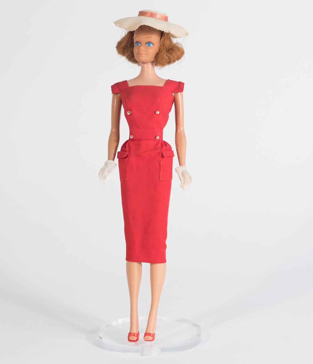  Preorder - Barbie X Unique Vintage Red Sheath Sensation Wiggle Dress