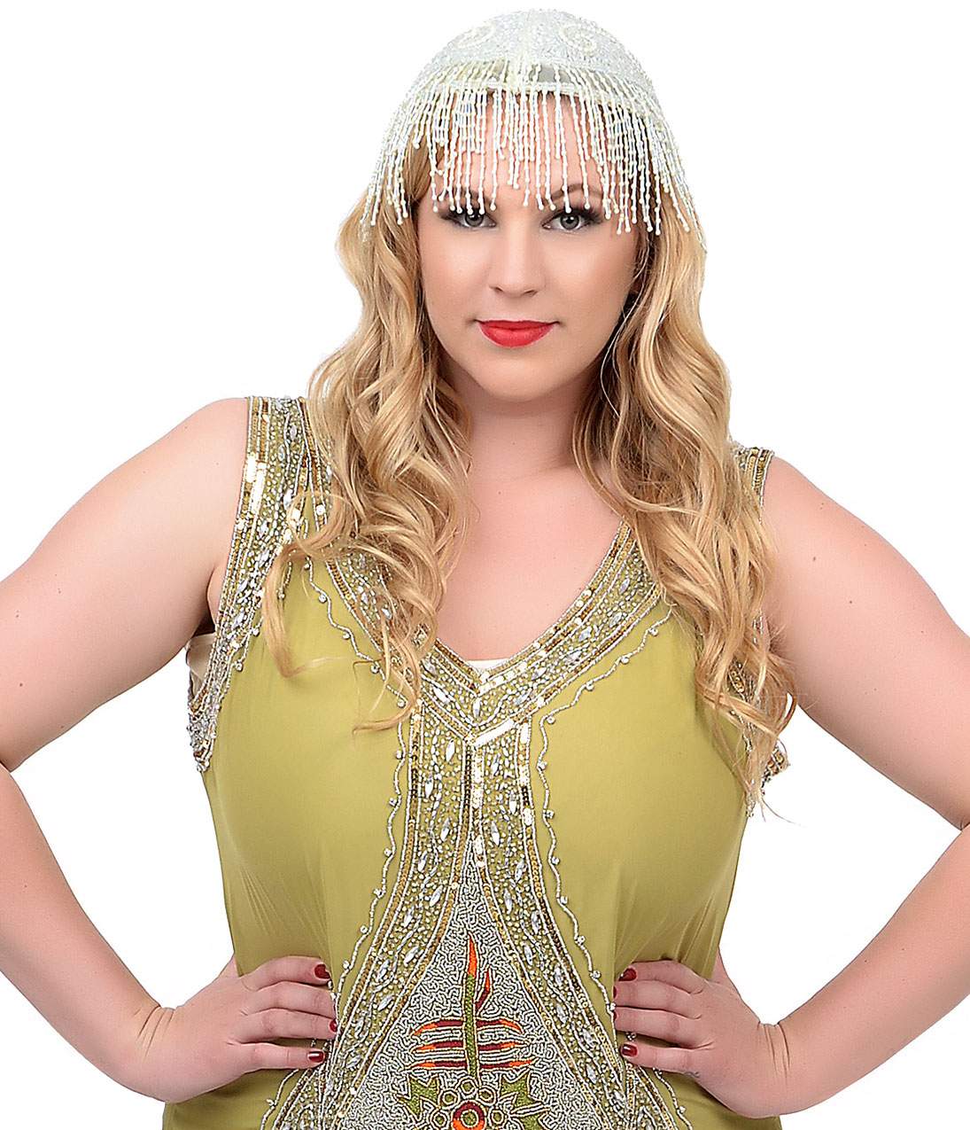  Unique Vintage Plus Size 1920s Green & Silver Embroidered Somerset Flapper Dress