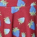  Smak Parlour Burgundy & Blue Strawberry Group Chat Flare Dress