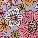  Smak Parlour Lavender Retro Blooms Mini Dress