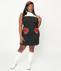  Smak Parlour Plus Size Black & White Sequin Heart Haute Gossip Mini Dress