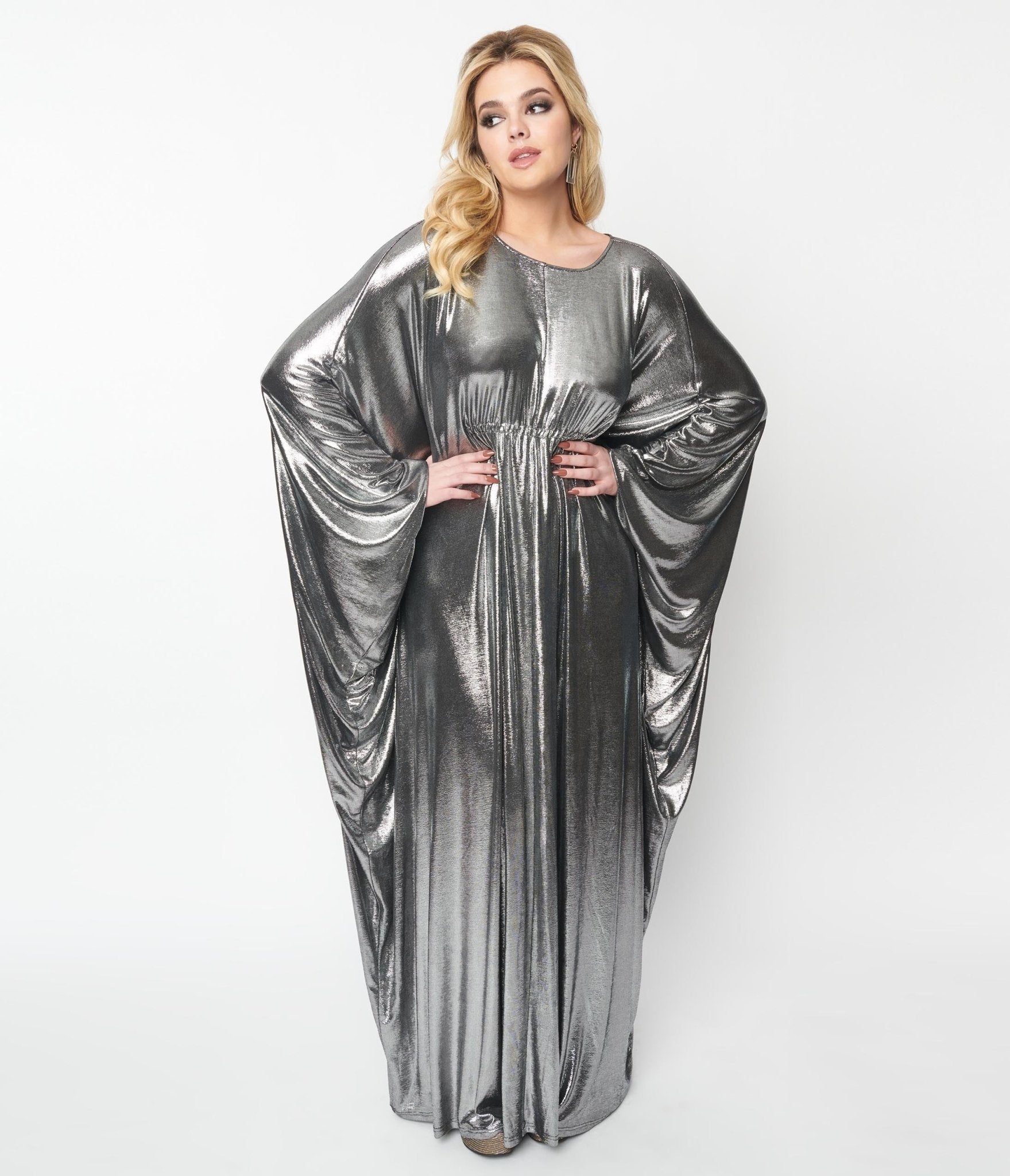  Smak Parlour Silver Batwing Caftan