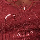  Unique Vintage 1920s Burgundy Beaded Nadine Flapper Dress