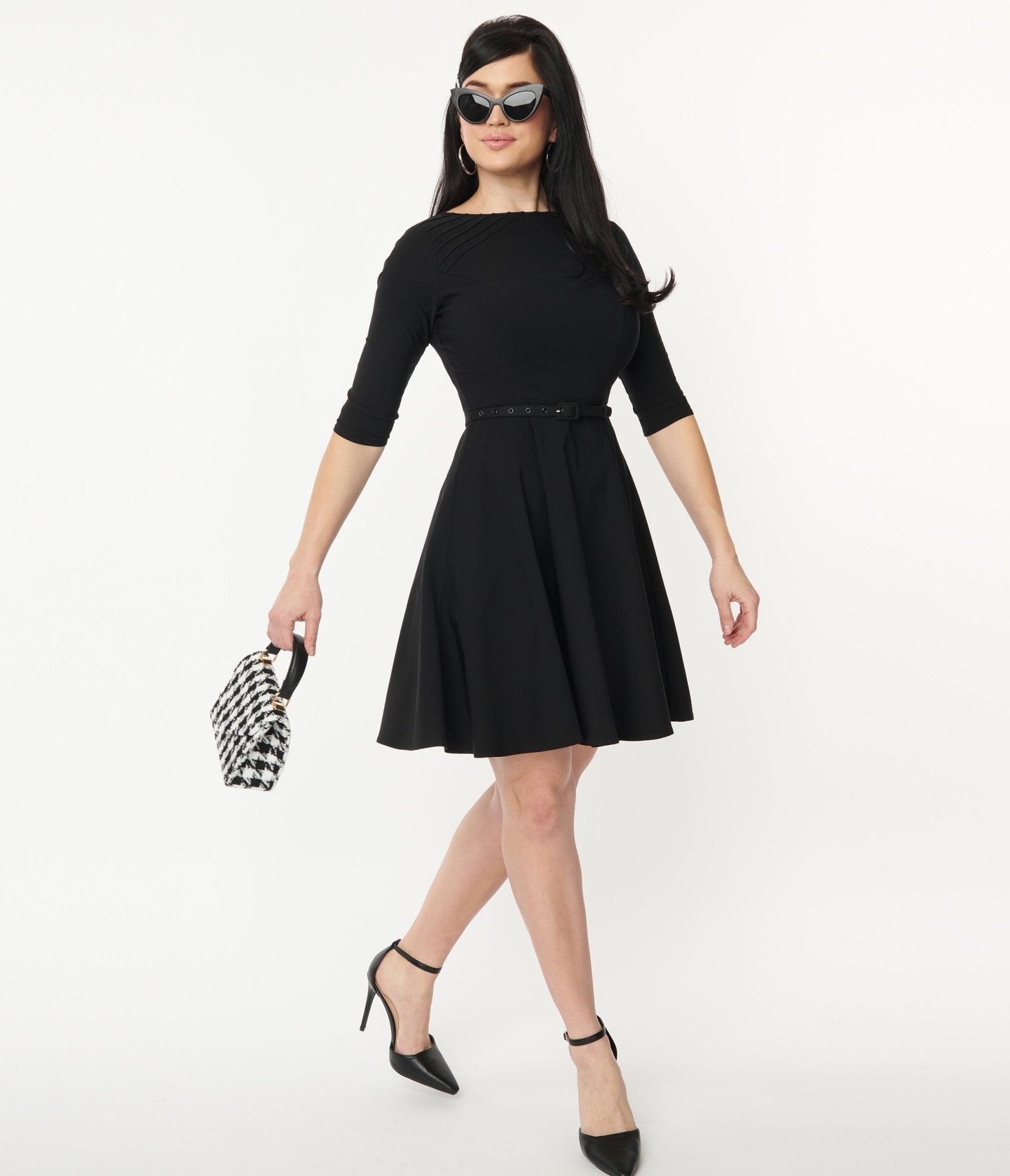  Unique Vintage Black Stephanie Fit & Flare Dress