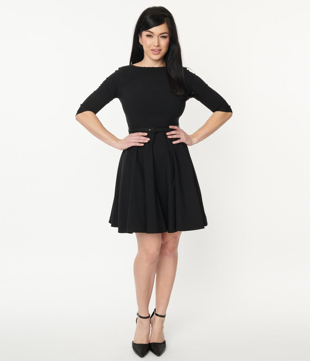  Unique Vintage Black Stephanie Fit & Flare Dress