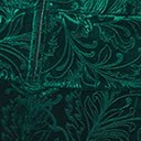  Unique Vintage Emerald Green Crushed Velvet & Ivory Lace Flapper Dress