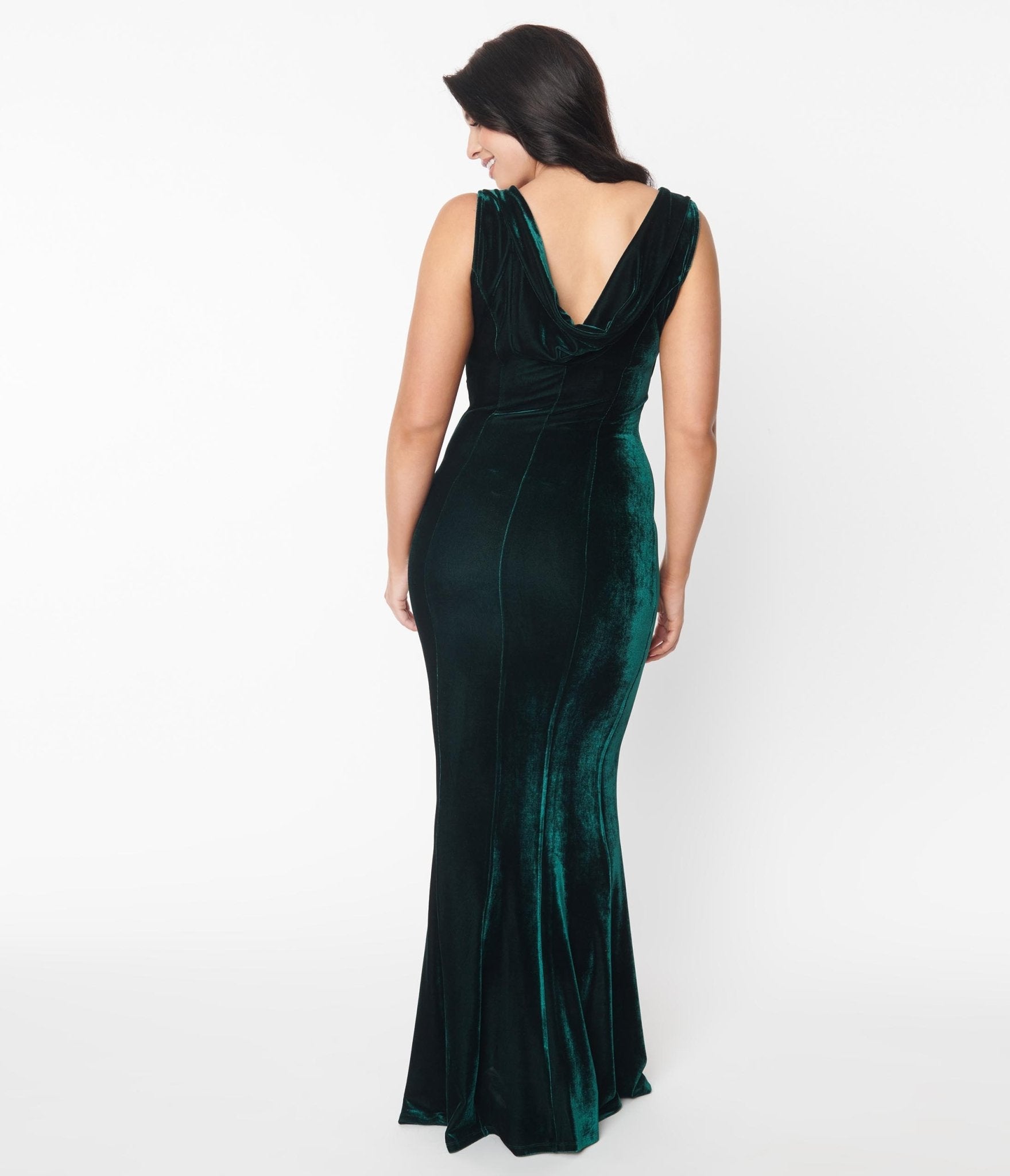  Unique Vintage Emerald Green Velvet Goldwyn Gown